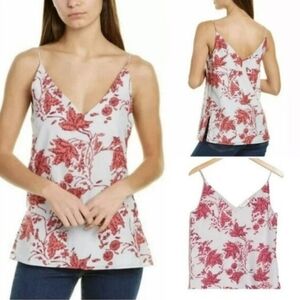 Club Monoco Floral Print V-Neck XS